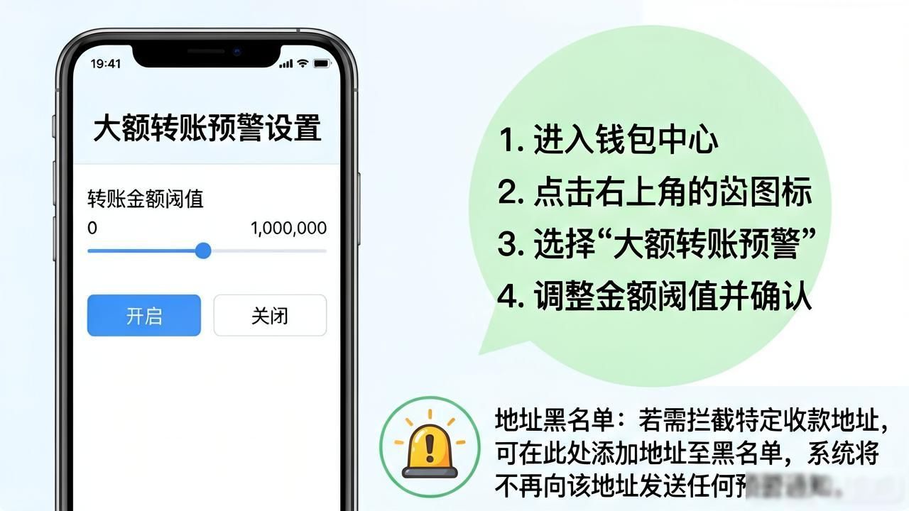 imToken钱包预警功能设置_大额转账预警合约交互提醒_如何在imToken官方下载app上进行预警设置？