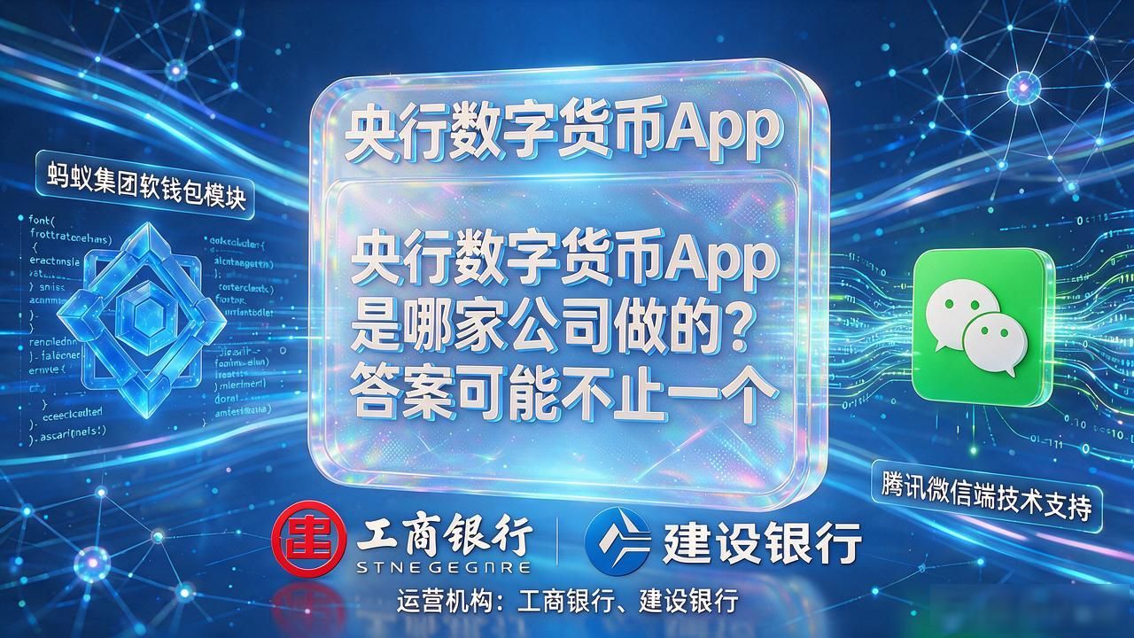 央行数字货币app软件是哪家公司_数字人民币App研发主体 中国人民银行数字货币研究所 数字人民币App归属主体
