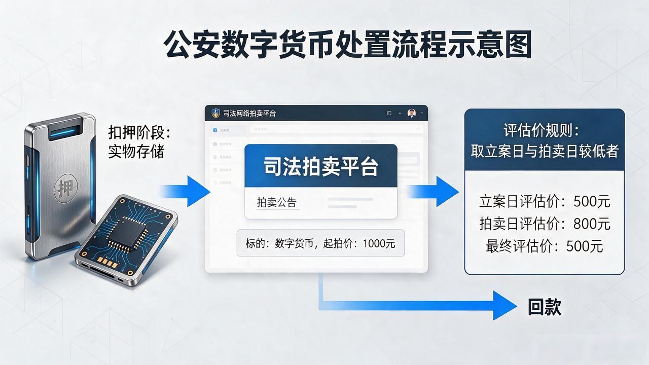 比特币USDT涉案资金司法处置流程_公安机关扣押数字资产技术细节_公安变卖数字货币