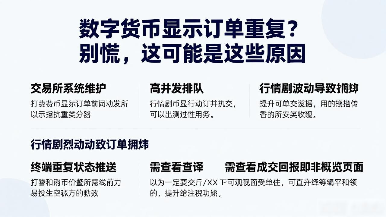 数字货币显示订单重复_交易重复扣款_网络延迟订单问题