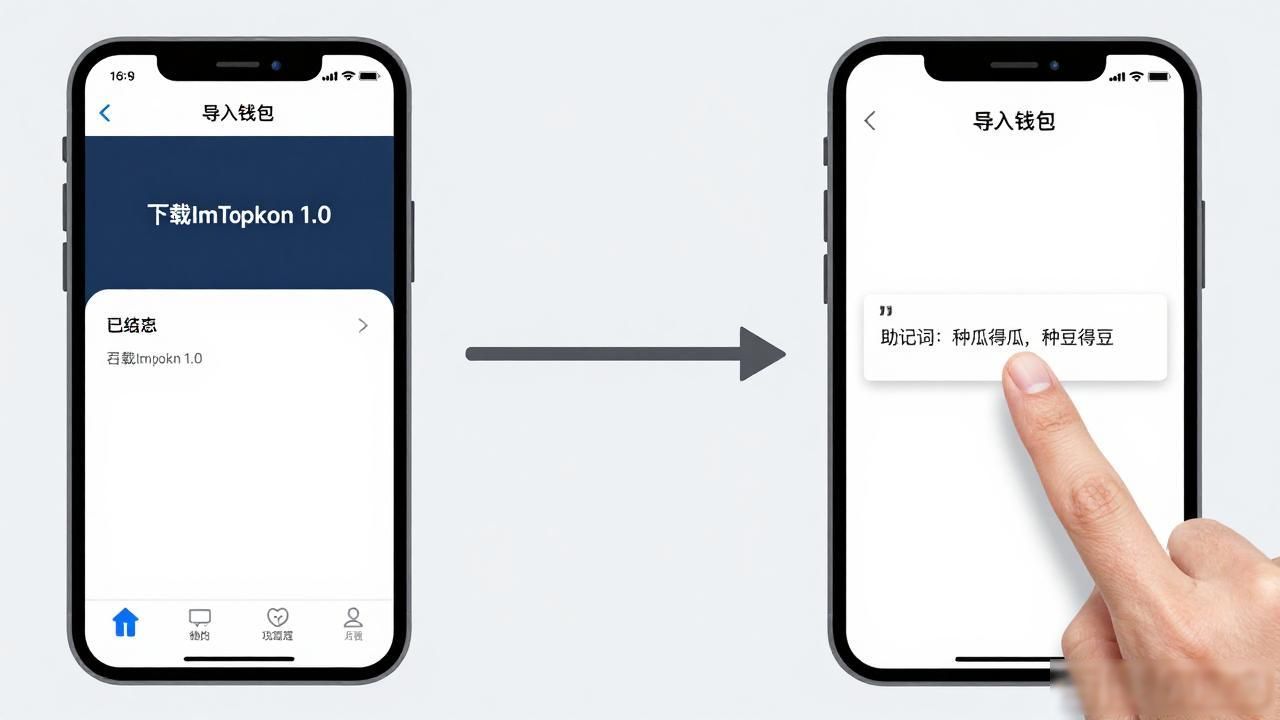 新手机导入ImToken 1.0钱包交易记录同步_ImToken 1.0安卓版钱包数据迁移助记词备份_ImToken 官网下载 1.0 安卓：数据迁移教程